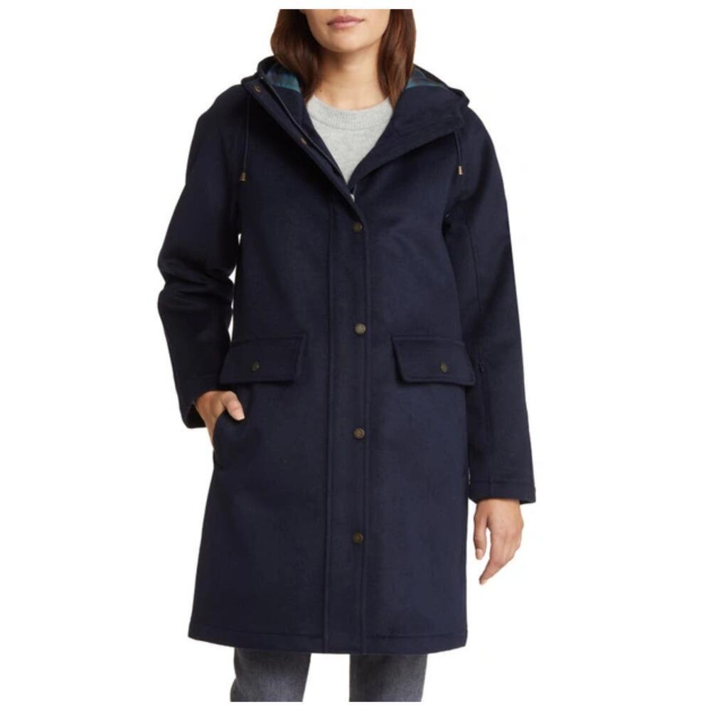 NEW PENDLETON Hayden Water Repellent Wool Blend Hooded Coat Size Medium